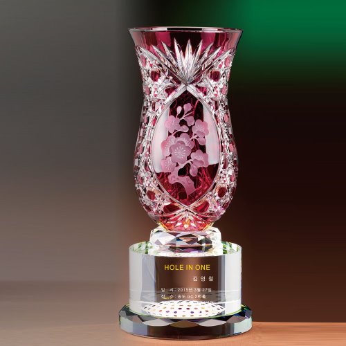 레드크리스탈 꽃무늬 컵의 화사함  JWE-102-2